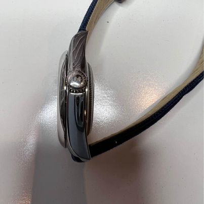 39mm Automatic Watch, NH35 Movement, Blue Mother of Pearl Dial w/Cordura Fabric Strap