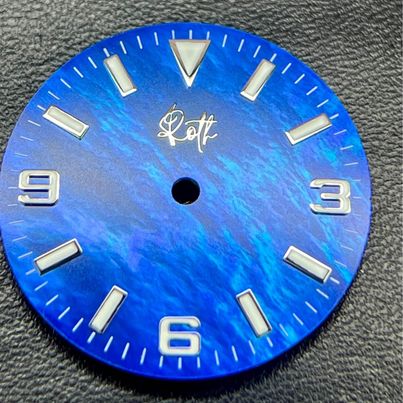 39mm Automatic Watch, NH35 Movement, Blue Mother of Pearl Dial w/Cordura Fabric Strap