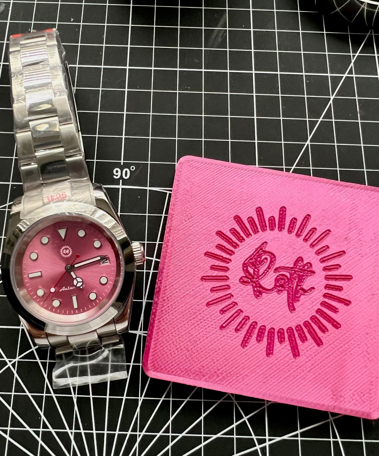 BARBIE PINK - 39mm Datejust Style Watch w/ NH35 Automatic Movement, Polished Stainless Steel Bezel, Oyster Bracelet
