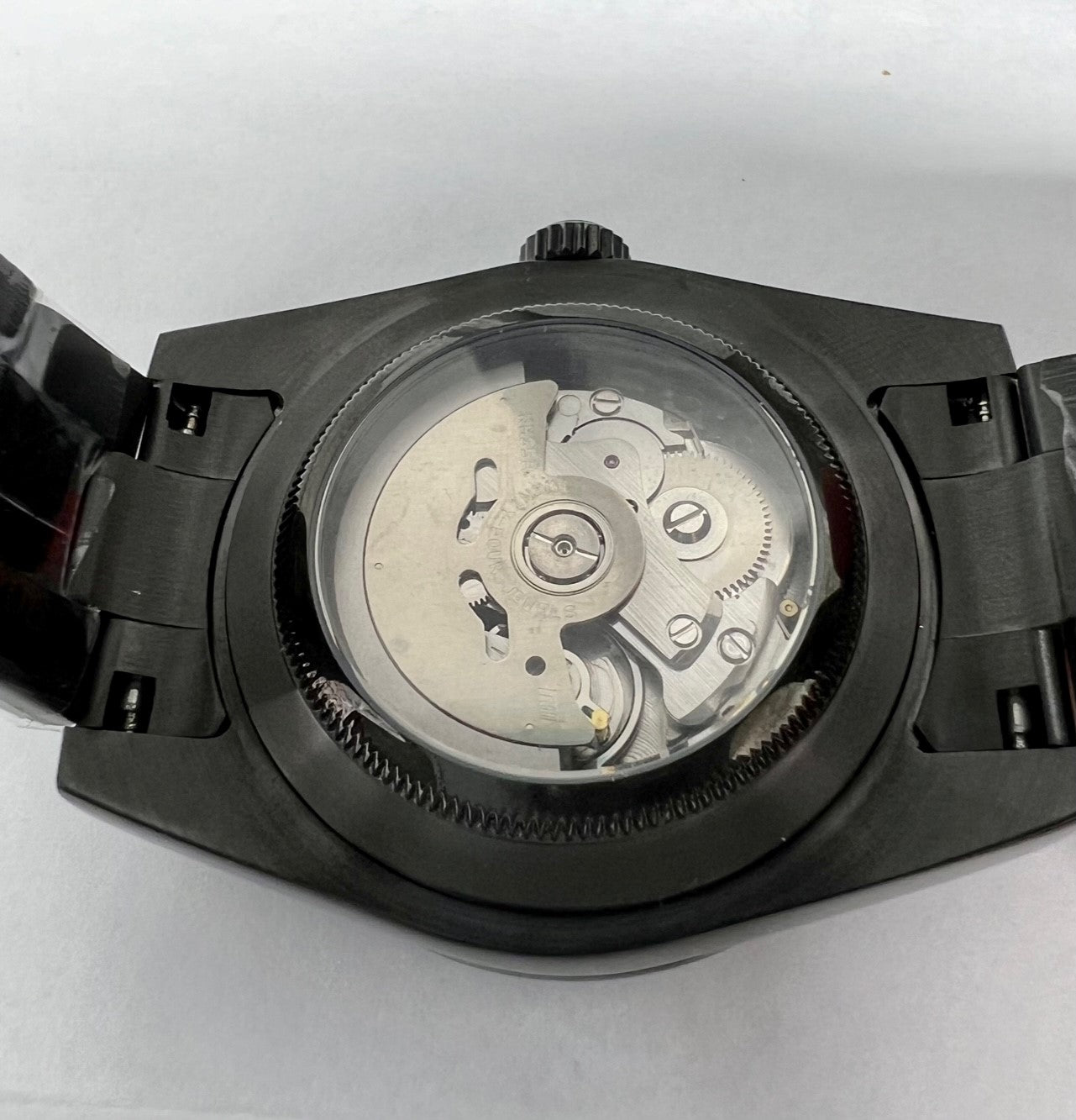Black Stainless Steel Milgauss Style Watch with NH35 Automatic Movement, Black Dial, Stainless Steel Oyster Bracelet